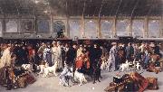 George Earle Going North,King's Cross Station oil painting